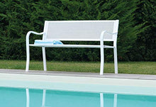 vorghini Panca 2 Posti 128x53x80 cm in Ferro Lazise Bianca
