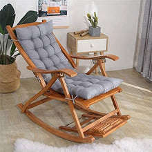 eewopjkj Cuscino per Lettino Prendisole Supporto per Schienale Alto Addensare Cuscino per Sedia Relax Extra-Large Cuscino reclinabile Cuscini per Sedia a Dondolo Cuscini da Giardino-Grigio 40x110 cm