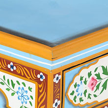 vidaXL Credenza Dipinta a Mano 120x35x76 cm in Legno Massello di Mango