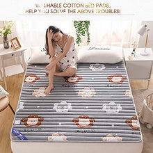 Zixin Tatami Materasso Antiscivolo Lavabile Pieghevole Bed Cuscino Studente Materasso Cotone Stampato Materasso, futon Morbida e Spessa Giapponese Double Single, 150 200cm (Size : 180 x 200 cm)
