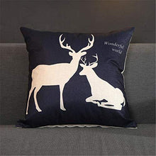 Xyfw Set da 8 Pezzi Cuscino in Stile Alce Cuscino per Divano Cuscino in Lino Stile Cartone Animato Abbraccio Federa Non Include Cuscino (Uno per Ogni Colore)