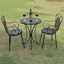 CGBF-Garden Bistro 3 Pezzi Mobilia del Balcone del Patio Smontabile del Metallo All'aperto