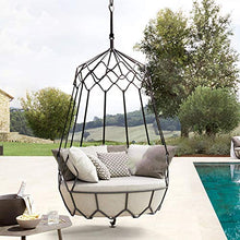 Sedia per canestro sospeso,Cotone appeso macrame hammock swing sedia squisito sedia a sospensione sani smarinata ideale per interni, all'aperto, casa, camera da letto, patio, ponte, cortile, giardino
