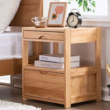 Comodino Comodino Mobili Accent Tabella di estremità del Torace Facile Pull Tessuto Bins Organizzatore unità for Camera Mini Legno Comodino con cassetti può Essere posizionato sullo Studio, Camera da