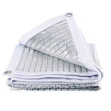 XISENOCI Reflektierendes Aluminet Shade Sail, Sunblock Panel Cover, UV-beständig für Gartenterrasse, Silber, 3M x 5M