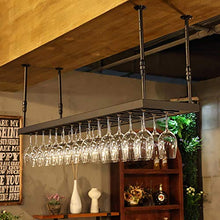 Rastrelliere per bicchieri da vino Scaffale d'epoca vintage industriale, scaffale per vino in ferro da soffitto, portabico da soffitto, supporto per calice appeso, regolabile in altezza, barra del vin