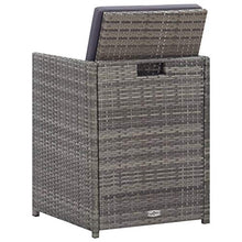 Tidyard 5 pz Set da Pranzo da Giardino in Polyrattan e Acacia,Set mobili da Giardino,Poltrone e Tavolino,Antracite
