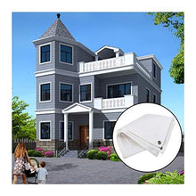 XISENOCI Balkon Sichtschutz, Windschutz Net Zaun Schatten Nettting UV-Schutz Datenschutz Schild Sonnenschutz Balkon Abdeckung HDPE Datenschutz Schutz mit Kabelbinder (Farbe: Weiß, Größe: 0,9x6m)