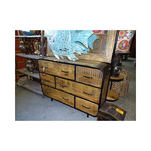 int. d'ailleurs - Cassettiera Industriale a Sei cassetti e Teak Riciclato - PAL404