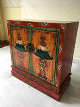 ts-ideen - Cassettiera cinese anticata, a 2 ante, 96 x 99 cm