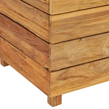Letto Rialzato 50x40x72 cm Legno di Teak di Recupero e Acciaio