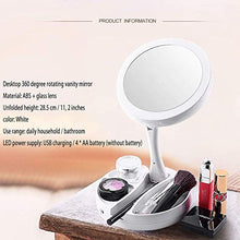 Specchio per Il Trucco, Specchio per Il Trucco Illuminato A LED Specchio per Il Trucco con Ingrandimento 10X Doppio Alimentatore Accessori per Il Trucco Portatile Specchio per Il Trucco con Luci