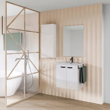 Amizuva Aneko Mobile Bagno, Legno, Bianco Lucido, 50 x 50 x 35