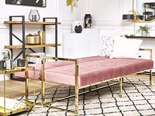 Beliani Divano 3 Posti Colore Rosa Opaco in Velluto Stile Modern Retro Marstal