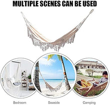 Cotone All'Aperto Camping Hammock Sedia Swing Stick Stick Per Interni Esterni Esterno Cinturini Per Viaggi Beach Beach Back Carrying Bag