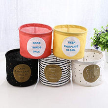 Aimili - Cesto portaoggetti pieghevole, per camera da letto, ideale per ufficio, camera da letto, armadio, armadio, 25,5 x 14 x 17,5 cm, colore: nero