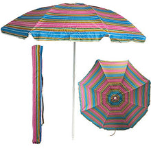 Ombrellone da Spiaggia, Giardino Ø 220 cm - Antivento con Custodia - Tessuto protezione dai raggi uvA-uvB