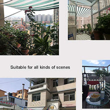 Copertura in Rete in Tessuto Parasole, Copertura da Giardino per Copertura in Rete Domestica per Posto Auto Coperto, Design a Strisce Verdi e Bianche con Bordi Spessi