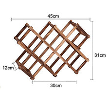 Stephen Wine Racks - Classical Wooden Red Wine Rack Beer Foldable 10 Bottle Holder Kitchen Bar Display Shelf Organizer Home Table Decor - by 1 PCS