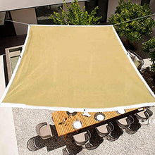 GEBIN Tenda A Vela Rettangolare, HDPE Traspirante Protezione Raggi UV Campeggio, Ombreggiante Resistente per Giardino, Balcone & Terrazza (4 x 6m)