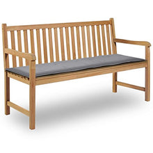 Doneioe Cuscino per Panca da Giardino in Fibra di Poliestere, Pratico Cuscino per Panca da Giardino in Stile Moderno 150 x 50 x 3 cm, Cuscino per Panca da Esterno Grigio