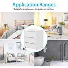 lyrlody Comodino con 3 Cassetto, Comodino Camera da Letto Comodini da Notte Comodino, 45 x 38.2 x 56 cm, Bianco