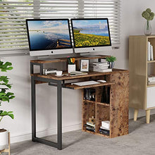 Tribesigns Scrivania per computer Scrivania Scrivania da studio PC Notebook Laptop Tavolo da studio Scrivania da ufficio Postazione di lavoro Stile industriale con ripiano per ufficio da casa