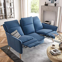place to be. Divano a 3 posti con due funzioni reclinabili e reclinabile, in rovere blu