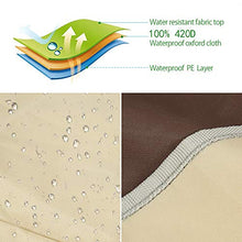 JTWEB Custodia per Cuscini da Arredamento Esterno Protezione per Cuscini per Sedie/Panche da Giardino (152x71x51 cm, 420D)