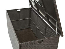 Beliani Scatola per Cuscini Marrone Rattan Sintetico Coperchio 155 x 75 cm 770 L Modena