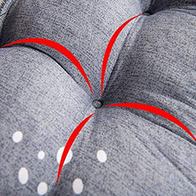 Dieluny, cuscino per panca da giardino, per esterni e interni, con imbottitura in papasan, cuscini per sedia a dondolo, spessi e trapuntati, blu, 43 x 160 cm