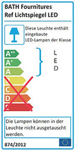 Allibert Armadietto a specchio eingerahmter SPECCHIO pre-assemblati BIANCO SFONDO ROVERE NERO 120 cm LED