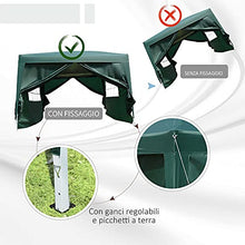 Outsunny Gazebo da Giardino Impermeabile con Pannelli Laterali Pieghevole 3x3m