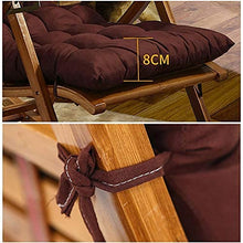 eewopjkj Cuscino per Lettino Supporto per Schienale Alto Ispessimento Cuscino per Sedia Relax Extra-Large Cuscino reclinabile Cuscini per Sedia a Dondolo Cuscini da Giardino-Marrone 48x120 cm
