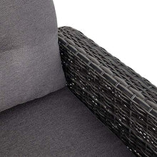 Gartentraum Divano da Giardino a 3 posti con schienali Regolabili - Sofa Refi