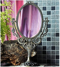 Specchio da bagno trasparente Continental Vintage Double Faced Desktop 360ordm Specchio rotante Princess Creativity Specchio portatile per compleanno