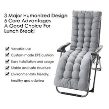 Dizi248 - Spesso cuscino di ricambio per sedia a sdraio, classico, per esterni e interni, per giardino, patio, sdraio, chaise longue Grey