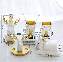 JTKDL Set 6 Accessori Bagno Set Dispenser Sapone/Porta Spazzolino/Bicchiere/Portasapone/Vassoio,B
