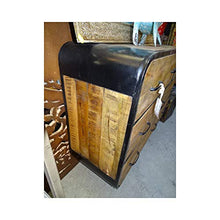 int. d'ailleurs - Cassettiera Industriale a Sei cassetti e Teak Riciclato - PAL404