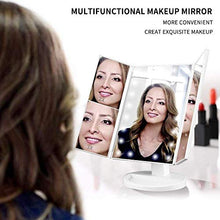 Specchio da vanità Trucco Tri PIGLIO Portable con luci Touch Screen Switch, Rotazione a 180 °