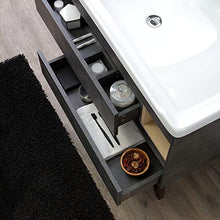 Kiamami Valentina MOBILE BAGNO A TERRA 101CM CON LAVABO STILE INDUSTRIAL SPECCHIO | VIENNA