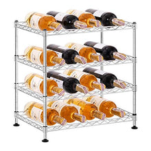 Royal Catering Scaffale Portabottiglie Scaffale per Vino RCMR-470P14 (200 kg, Argento, 16 Bottiglie)