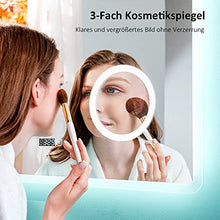 Emke, specchio da bagno a LED, con illuminazione, luce bianca calda