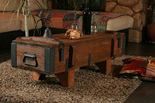 Cassapanca in legno di pino, stile antico e rustico, ideale per cottage vintage