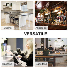 homcom Set 2 Sgabelli da Bar Rotondi Altezza Regolabile con Poggiapiedi, Senza Schienale, Stile Industriale, Nero, 40x40x 68-83cm