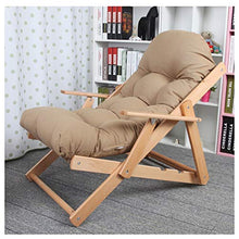 ZHNA Camel Wood Folding Lazy Couch Poltrona da Ufficio reclinabile, Lavabile e reclinabile. Sgabello Comodo e Comodo da 57.5 × 100 cm