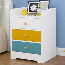 Comodino, Comodino con 3 cassetti Comodini in Legno Comodini Comodino for la casa Pratico e Versatile (Color : Beige, Size : 33 * 30 * 59cm)