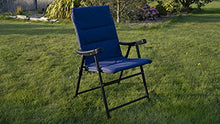Hyfive - Sedia pieghevole da pranzo per esterni, giardino, campeggio, con imbottitura di lusso, colore: blu navy