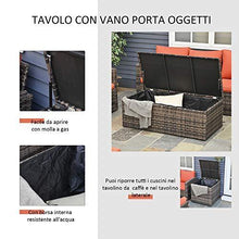 Outsunny Set Mobili da Giardino 6 Pezzi in Rattan con Tavolini, Divani e Poltrone Imbottiti per 7 Persone, Marrone - Arredi Casa