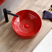 Nordic Simple Red Diamond Lavabo Lavabo da Bagno in Ceramica Lavabo Art Basin Lavabi